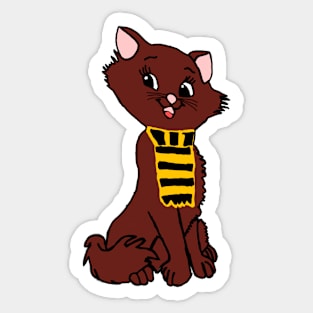 Cute brown cat Sticker